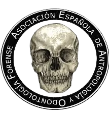 Logo Asociacion española de antropologia y odontologia forense